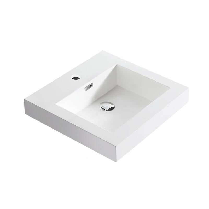 Dowell 18" FTB Resin Bathroom Vanity Basin - 18Wx18Dx6H - White