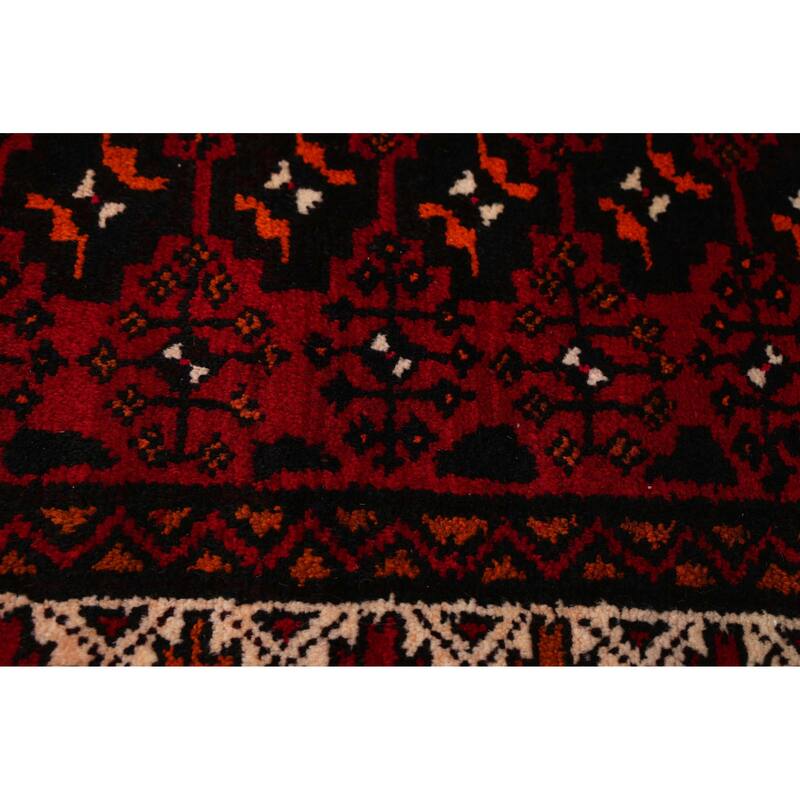 ECARPETGALLERY Hand-knotted Teimani Red Wool Rug - 3'8 x 5'8