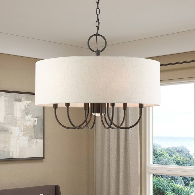 Livex Lighting 8-light English Bronze Pendant Chandelier, 49806-92 - 24"DIA 18.75"H