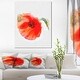 preview thumbnail 8 of 8, Designart "Large Red Poppy on White Back" Flower Artwork on Canvas 30 in. wide x 40 in. high