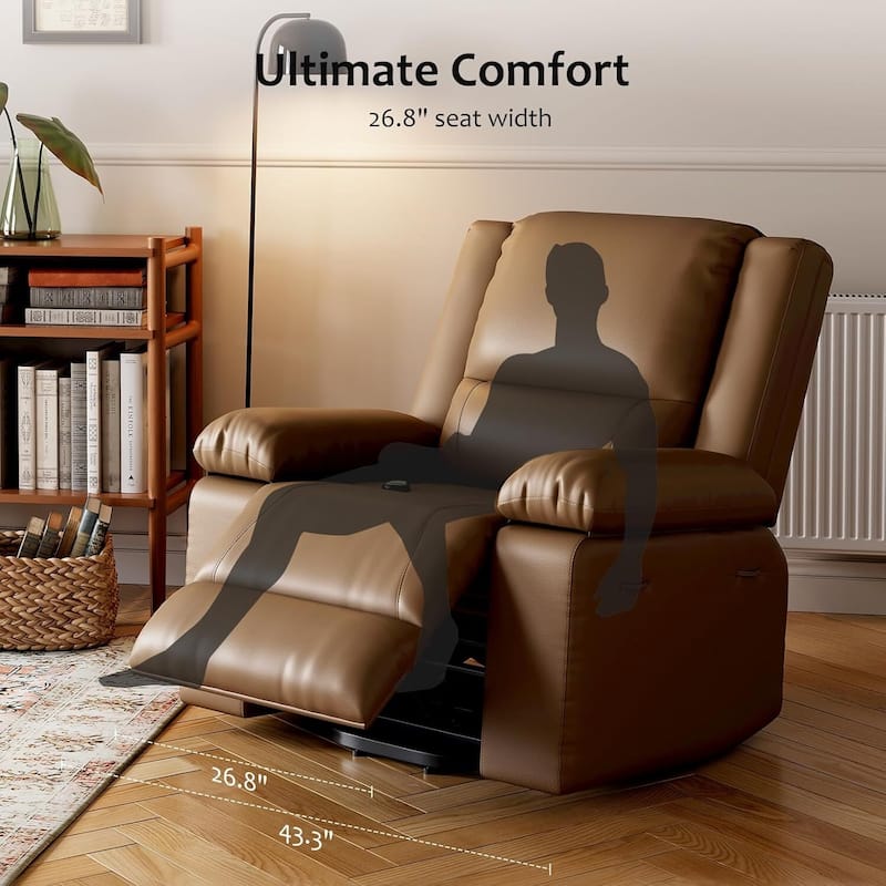 Power Lift Recliner Sofa Chair, Lounge Sofa with Built-in Massage for Living Room, Bedroom