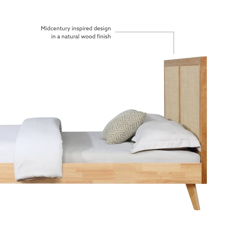 Adlephi Natural Cane Queen Bed
