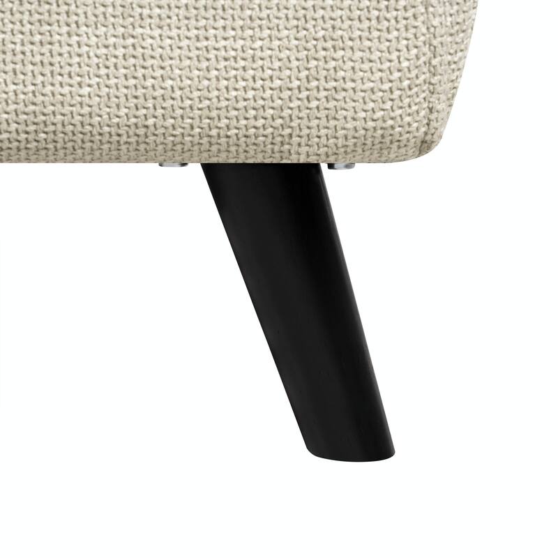 3 in 1 Foldable Linen Chaise Lounge with Adjustable Backrest, Footrest & Detachable Pillow