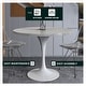 preview thumbnail 23 of 25, Verve Dining Table with a 36" Round Tabletop in White Steel Pedestal