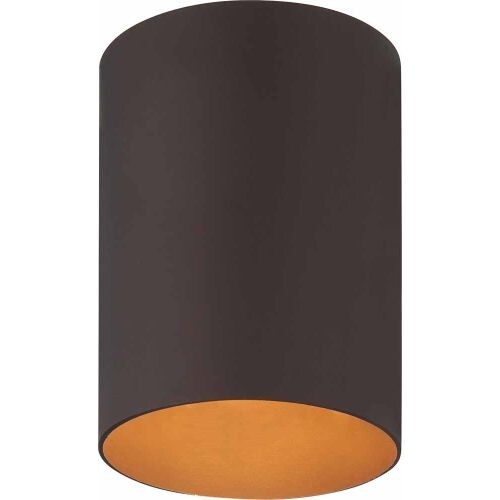 Volume Lighting V9615 1 Light Flush Mount Outdoor Ceiling Fixture with Metal Sha