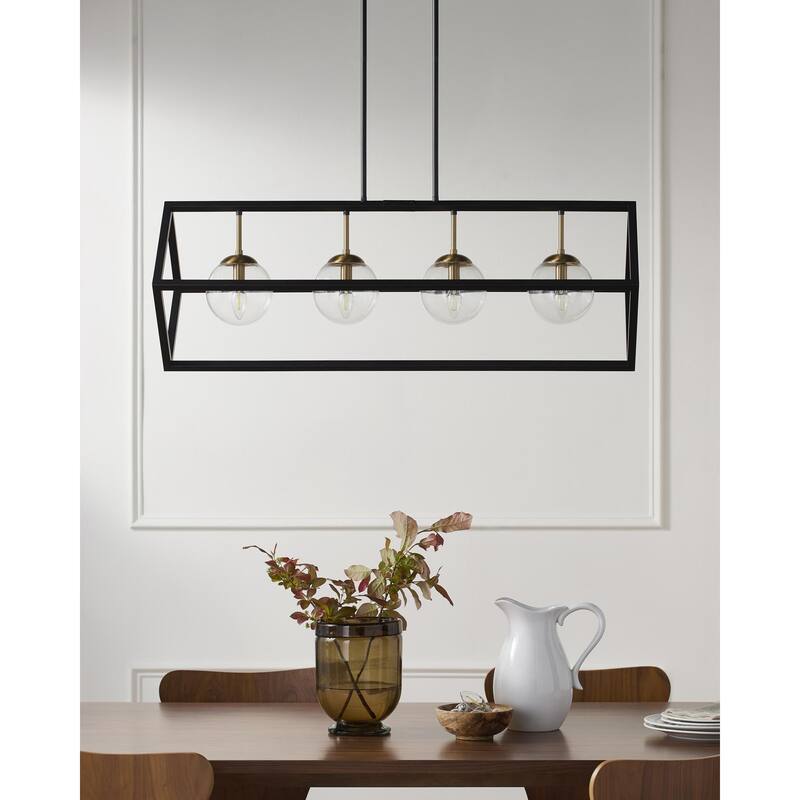 Livabliss Matacon Traditional Chandelier - 15"L x 42"W x 15"H - Black