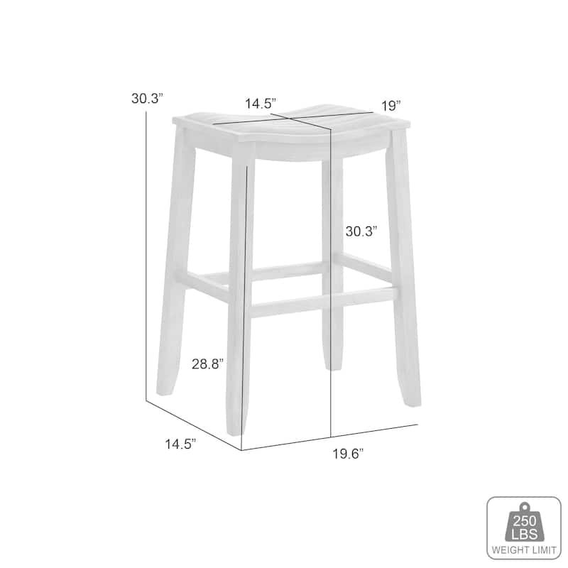 Iyani Backless Bar Stool, Counter Height Kitchen Stool with Wood Legs