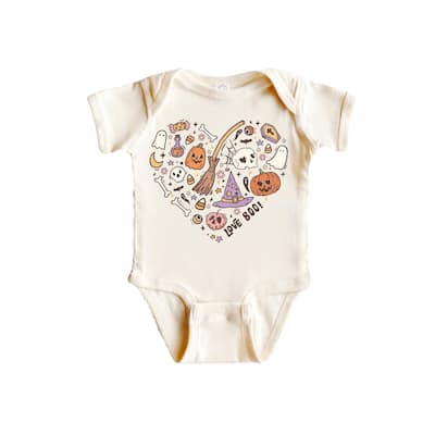 Halloween Boo Heart - Baby Boy Girl Clothes Infant Bodysuit Funny Cute Newborn