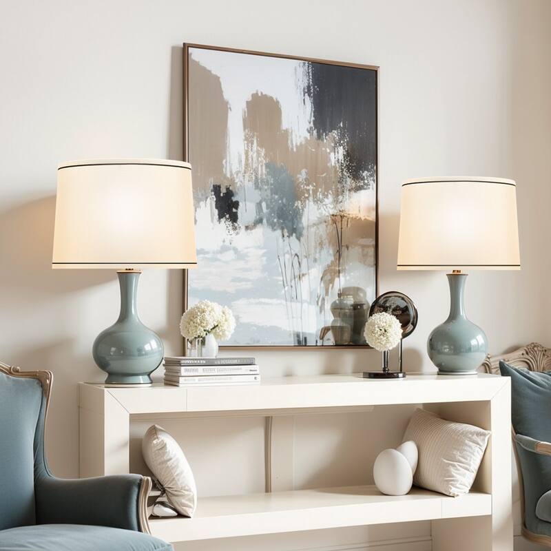 Modern Lamp Shade Set with Harp for Soft Lighting Home Decor