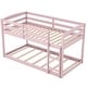 preview thumbnail 4 of 38, Costway Twin over Twin Low Bunk Bed with Guardrails Integrated Ladder - See Details