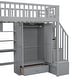 preview thumbnail 18 of 17, Twin size Loft Bed with Bookshelf, Drawers, Desk and Wardrobe, Grey