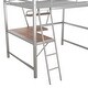 preview thumbnail 7 of 6, Full Size High Loft Bed with Desk & Shelf for Kids, Teens, Adults, Metal Bedframe with Ladder & Guardrail, No Box Spring Needed