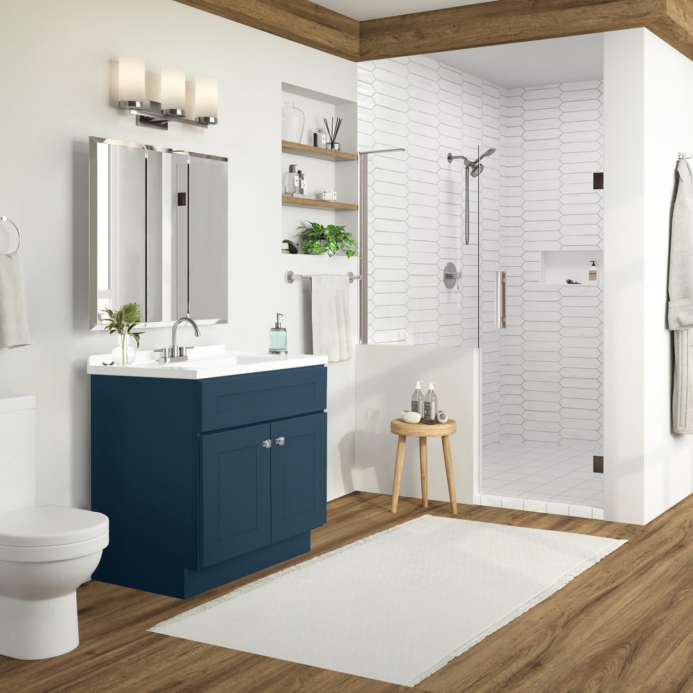 Brookings 31 Inch Assembled Bath Vanity with Modern Sink Top