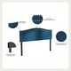 preview thumbnail 10 of 17, CraftPorch Velvet Nailhead Trim Upholstered Adjustable Headboard