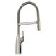 preview thumbnail 14 of 33, Blanco Rivana Semi-Pro Pull-Down Dual-Spray Kitchen Faucet 1.5 GPM - 8.88-in x 4.56-in x 19.88-in Satin Platinum