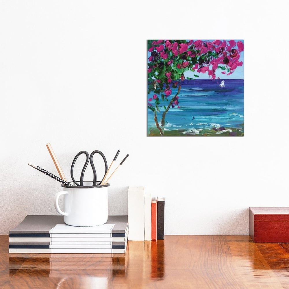 iCanvas "Bougainvillea In Greece" by Nataly Mak Canvas Print