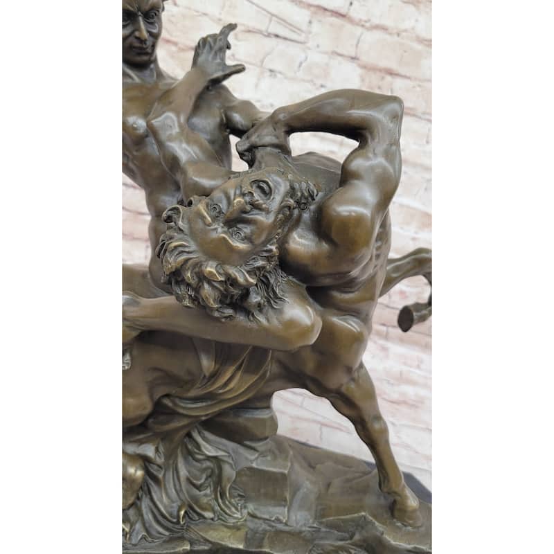 Theseus Slaying The Centaur Bronze Sculpture Statue Greek Mythology