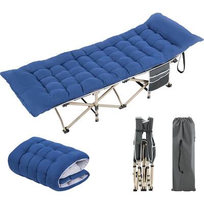 Yaheetech Folding Camping Cot with Mat Heavy-duty Portable Outdoor Bed with Carry Bag