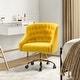 preview thumbnail 25 of 109, Modern Velvet Tufted Office Chair with Gold Metal Base by HULALA HOME YELLOW