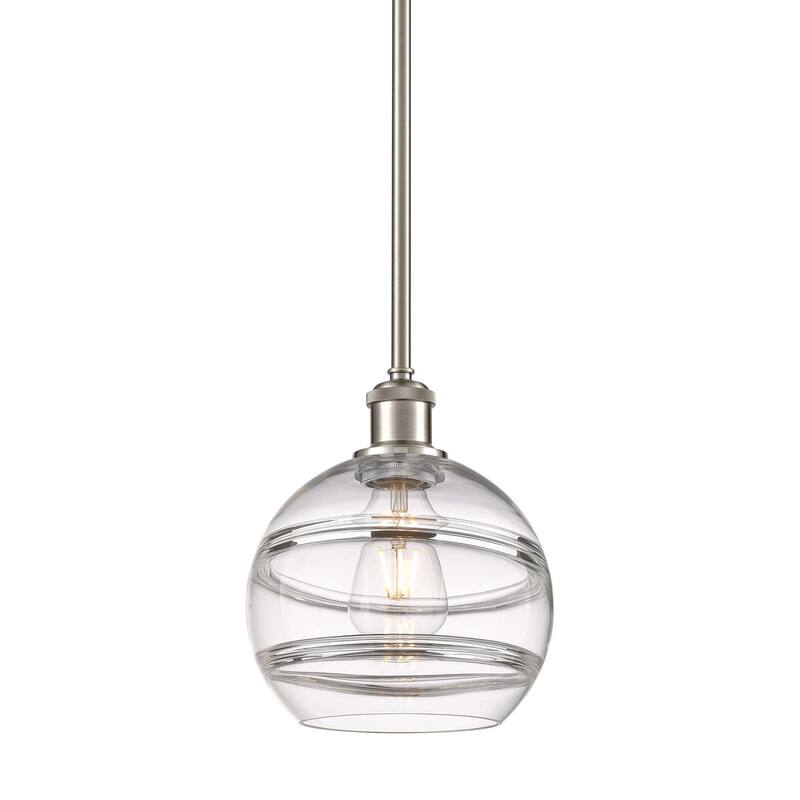 Innovations Lighting 516-1S-10-8 Rochester Pendant Rochester 8" Wide - Brushed Satin Nickel / Clear