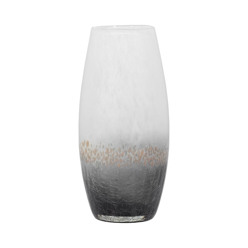 Sagebrook Home Glass Multi Round Crackle Vase