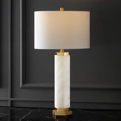 SAFAVIEH Couture Lynsey Alabaster Table Lamp - 15 IN W x 15 IN D x 29 IN H