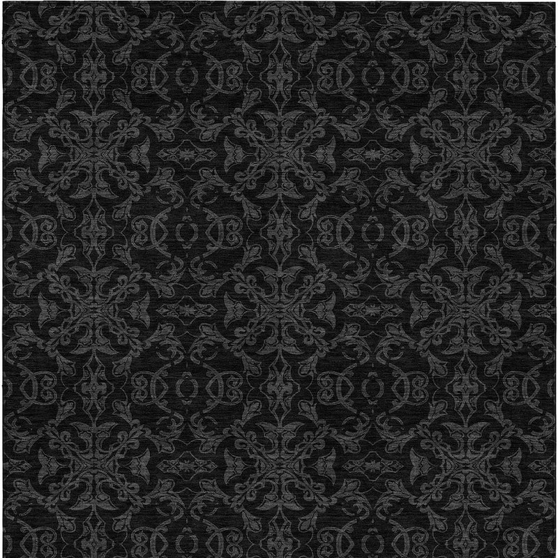 HomeRoots Medallion Transitional Rectangle Outdoor Rug
