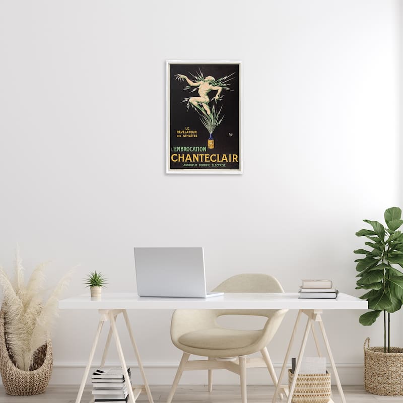 Stupell Vintage Chanteclair Wine Framed Giclee Art Design By Marcus Jules