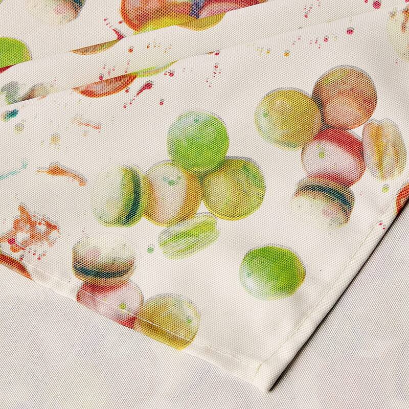 Violet Linen European Macaron Biscuits Pattern Tablecloth
