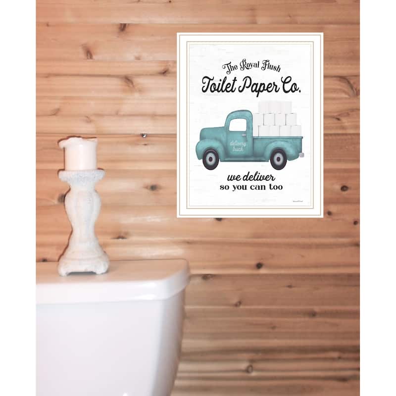 TrendyDecor4U Contemporary "Toilet Paper Co." Framed Print Wall Art