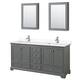 Option Dark Gray / White Cultured Marble Top / Polished