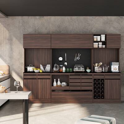 Modular Kitchen Pantry Hutch 4-in-1 Pantry Cabinet Storage Cupboard