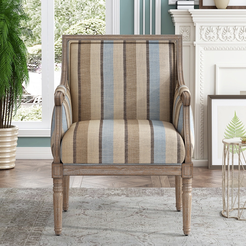 Old fashioned Style Armchair with Linen Fabric Tufted Accentchair Bed Bath Beyond 35890795