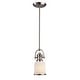 preview thumbnail 8 of 7, Brooksdale 1-Light Mini Pendant in Satin Nickel with White Glass by ELK Lighting White Glass - Incandescent