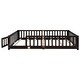 preview thumbnail 26 of 34, Queen size Floor Platform Bed with Fence Guardrails and Door
