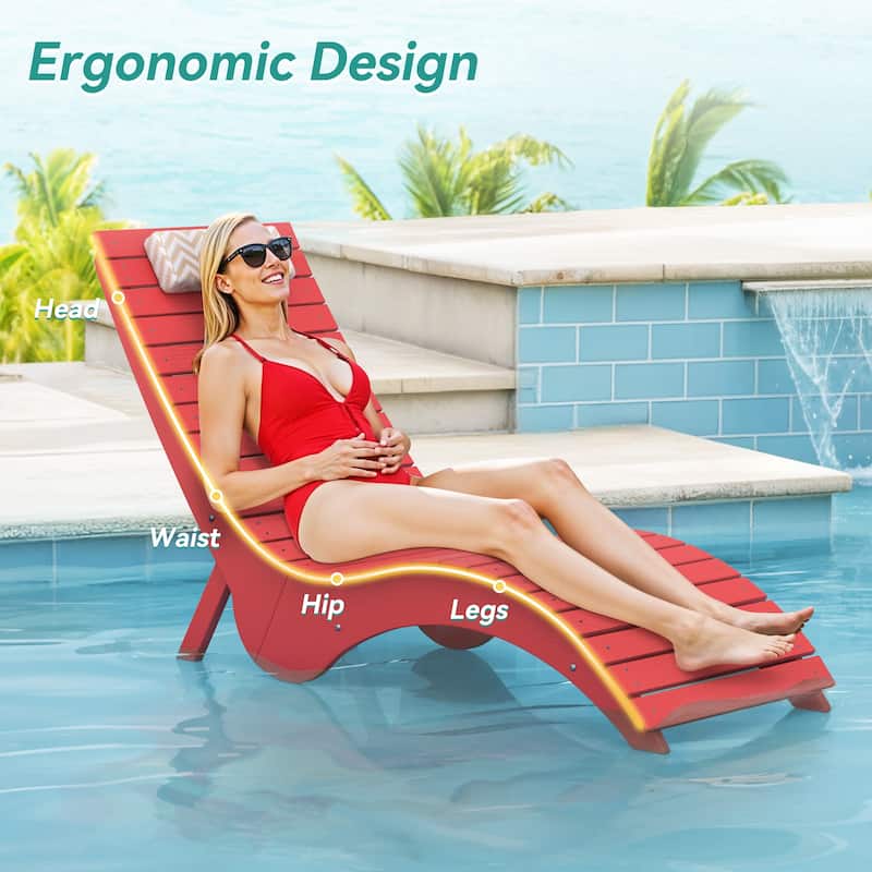 HDPS Water-Resistance Patio Lounge Chair Set of 3