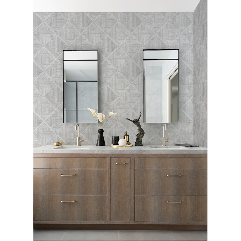 Scott Living Cade Grey Geometric Wallpaper
