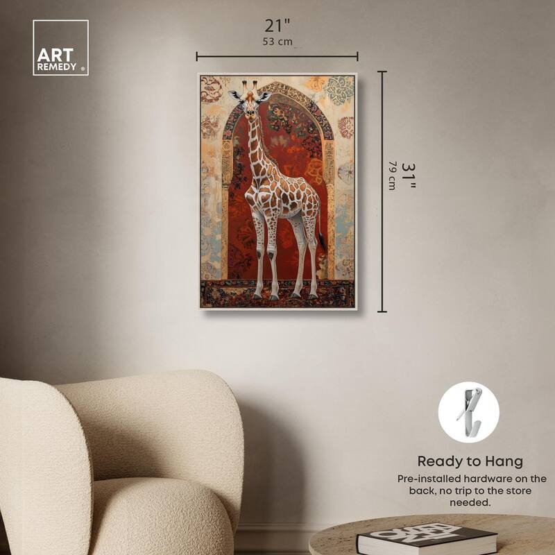 Giraffe Archway Canvas by Art Remedy