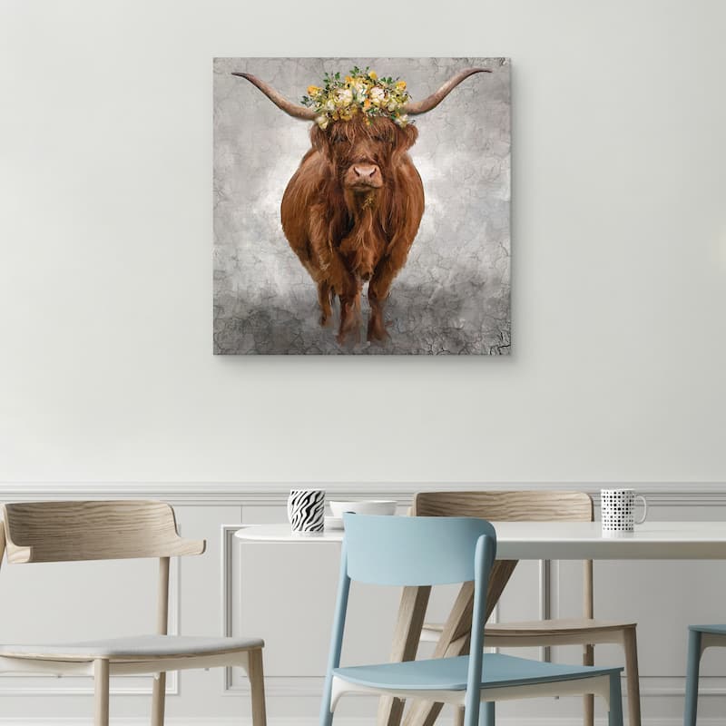 Lady Longhorn by Studio Arts Canvas Art Print