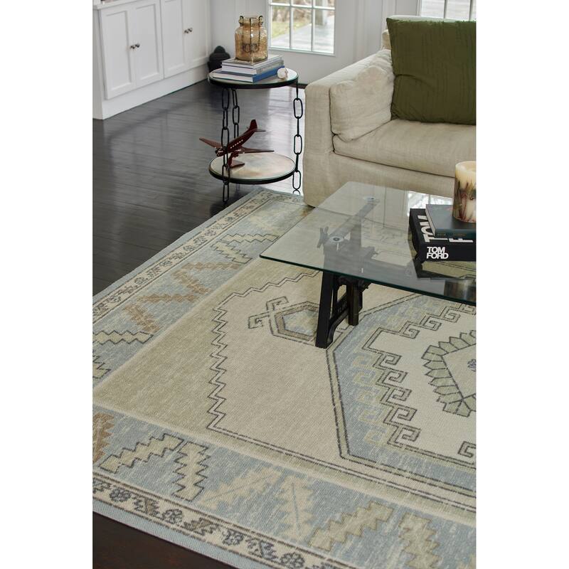 Momeni Anatolia Wool and Nylon Traditional Medallion Area Rug
