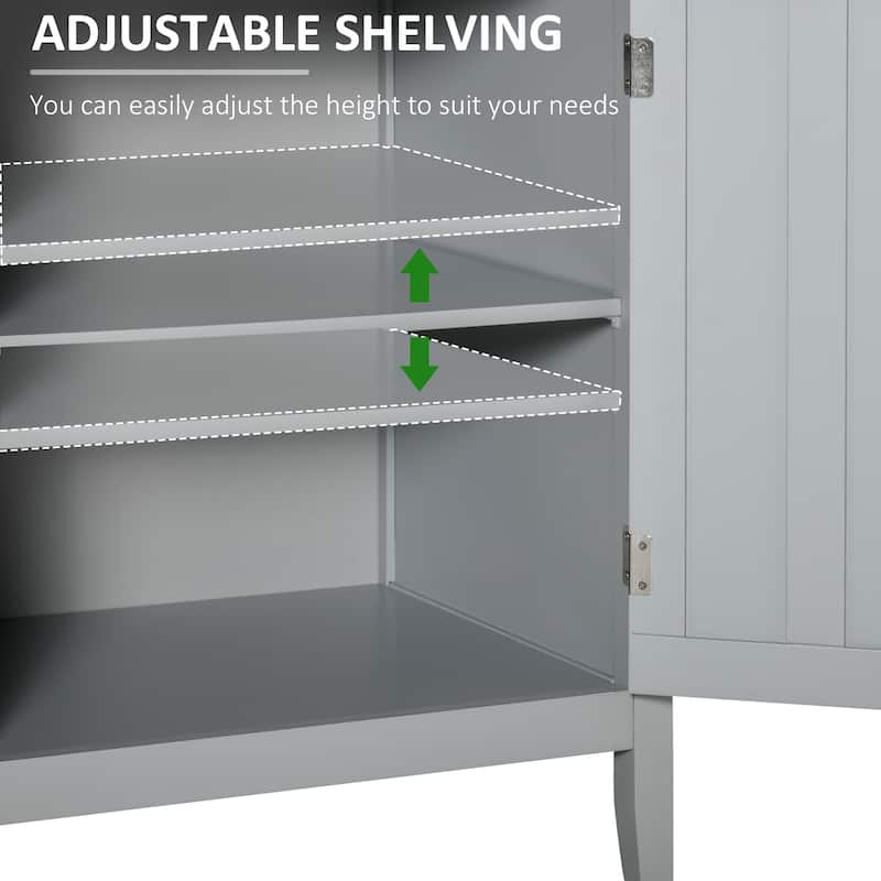HOMCOM Sideboard Buffet Server Table with 2 Doors, Kitchen Storage Cabinet with Adjustable Shelves for Kitchen and Dining Room