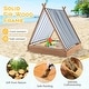 preview thumbnail 6 of 9, Costway Wooden Sandbox with Canopy Tent Design Fir Wood Frame 2 Bench - See Details