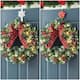 Option 4PK Ribbon Bow Wreath & Snowflake Flower Hanger