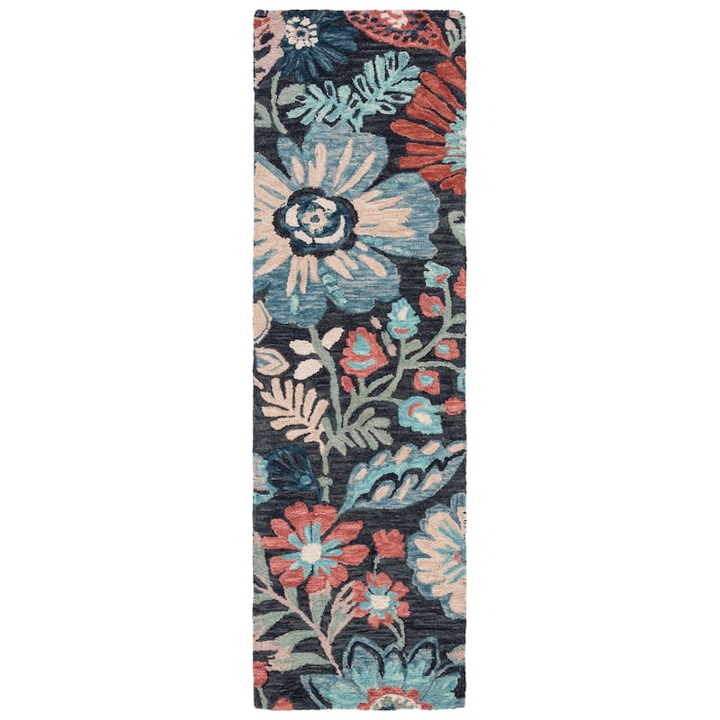 SAFAVIEH Handmade Jardin Anastasija Country Floral Wool Rug