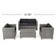 preview thumbnail 9 of 80, Puerta Outdoor 4-piece Patio Chat Set by Christopher Knight Home