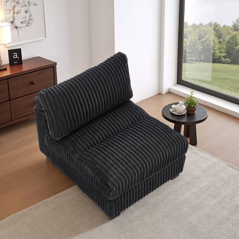 Cotton Flannel corner Sofa Armless Modular Sectional Sofa Seamless Combination