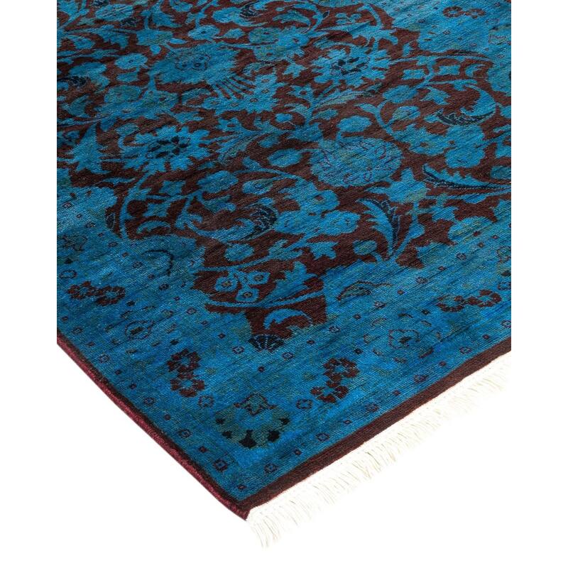 Overton Hand Knotted Wool Vintage Inspired Modern Contemporary Overdyed Beige Area Rug - 2' 7" x 10' 3"