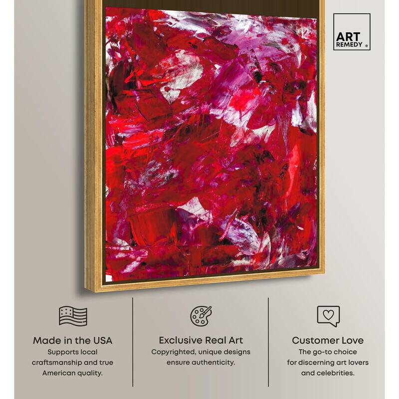 Eruption of Red II Canvas by Art Remedy