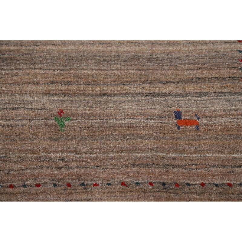 Gabbeh Indian Rug Hand-Knotted Oriental Wool Carpet - 3'0" x 4'10"