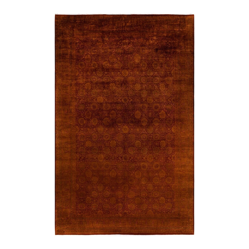 Overdyed, One-of-a-Kind Hand-Knotted Area Rug - Gold - 10' 2" x 16' 1"